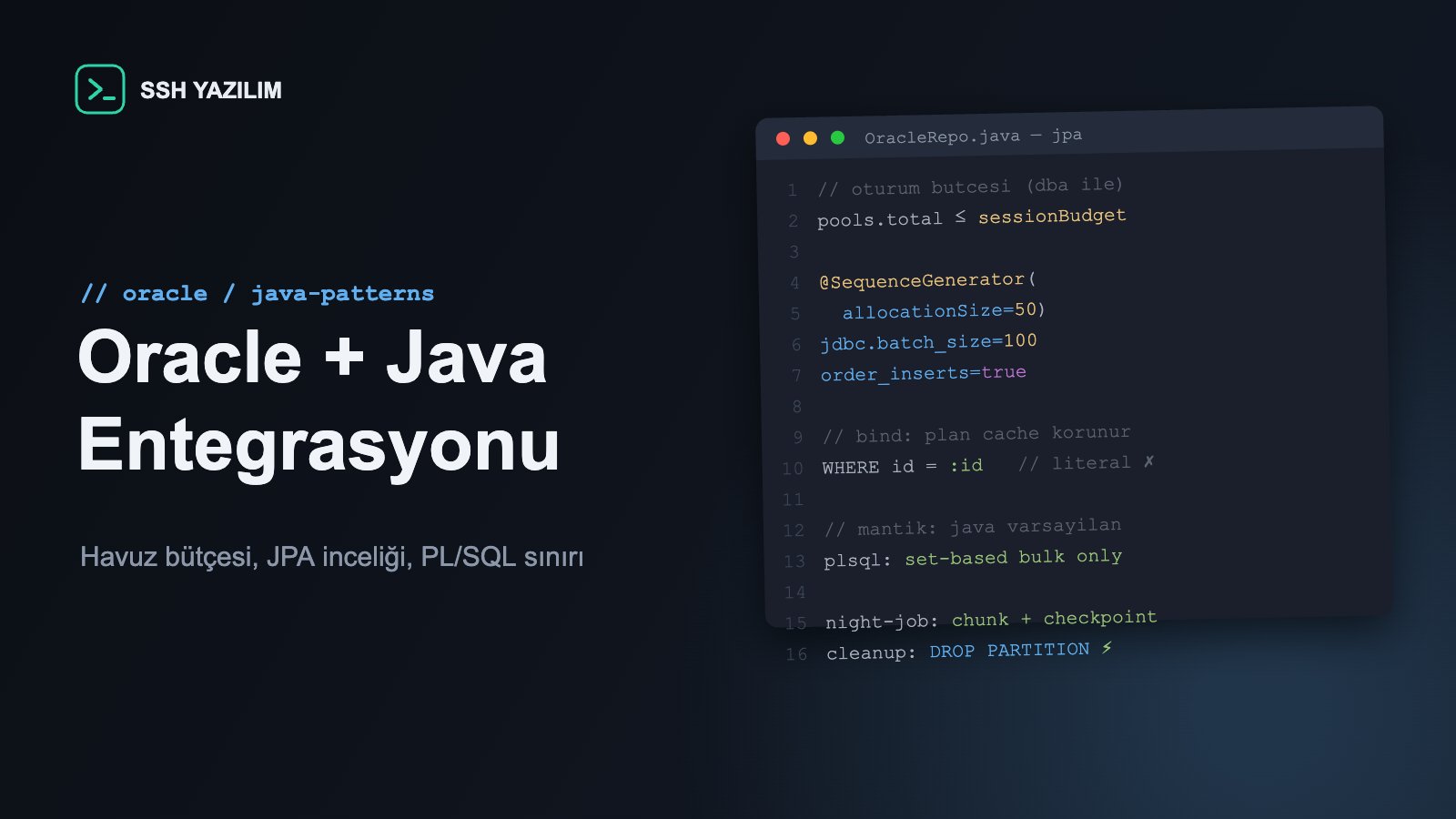 Code editor window showing Oracle connection pool and JPA configuration